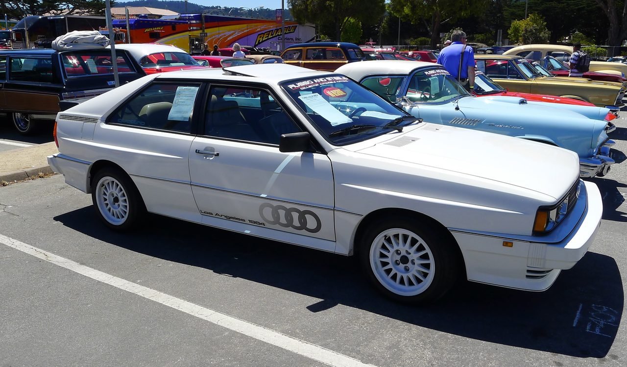 Audi Quattro 1985 — front three-quarter view